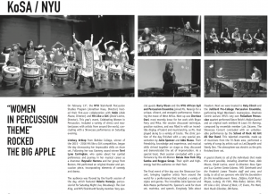 Julie Review Downbeat magazine New York City percussion festival performance