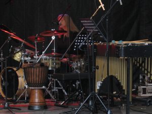 julie drumset and singing Bingen swingt international jazz festival